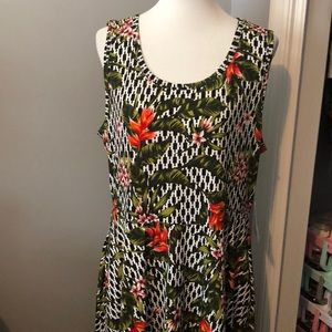Beautiful 2X Lularoe Nicki Tank Dress Tropical New